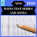 NPSC Mains Tests and Notes Program