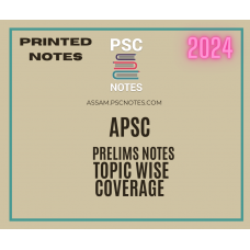 Apsc Detailed Complete Prelims Printed Spiral Binding Notes-With COD Facility