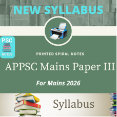 APPSC Mains Printed Spiral Binded Notes Paper 3