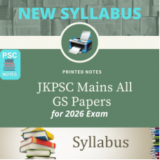 Jkpsc Detailed Complete Mains Printed Spiral Binding Notes-COD Facility