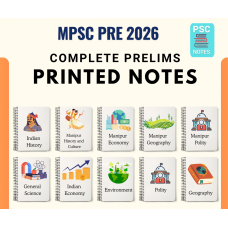 Manipurpsc Detailed Complete Prelims Printed Spiral Binding Notes-With COD Facility